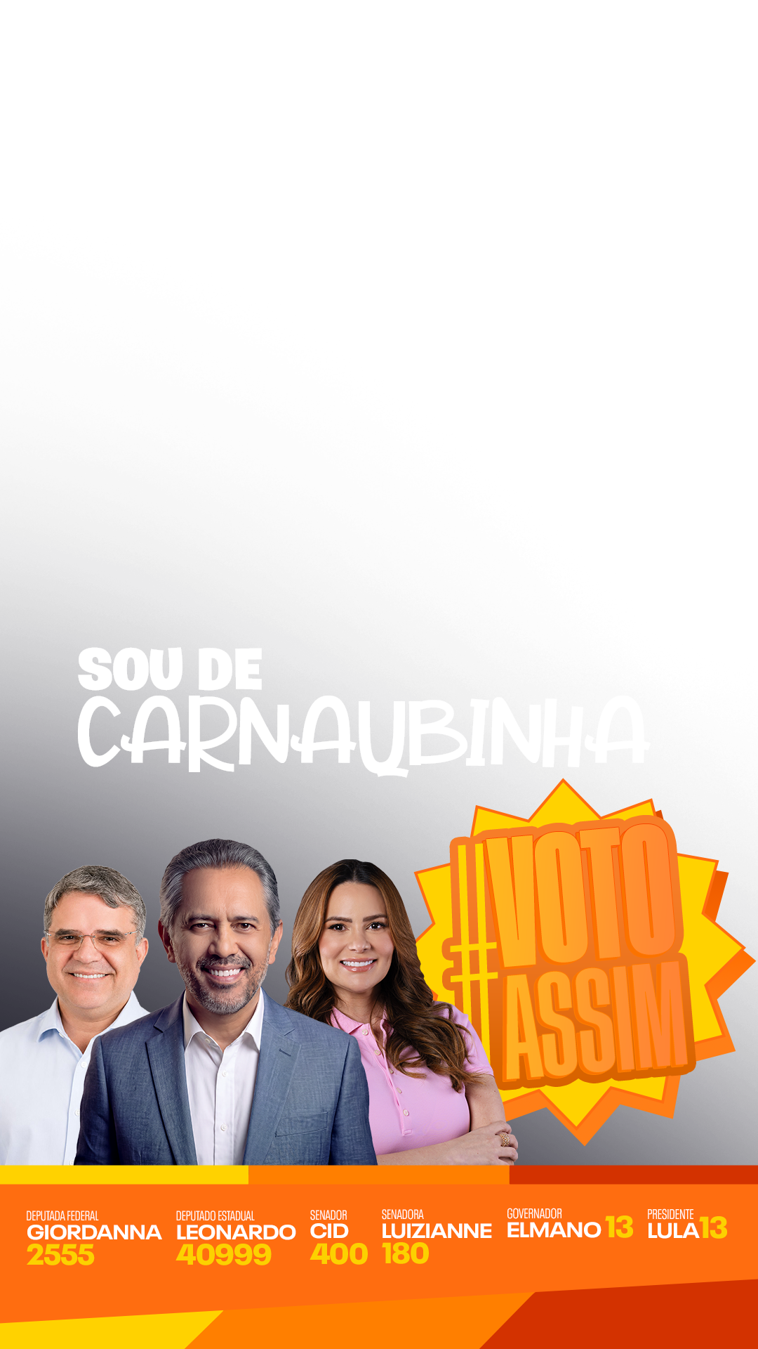 De CARNAUBINHA... VOTO ASSIM!